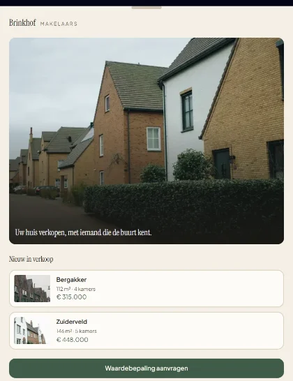 Hetzelfde makelaarsconcept op een telefoon.